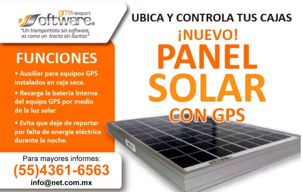 Panel SOlar con GPS para cajas de Trailer